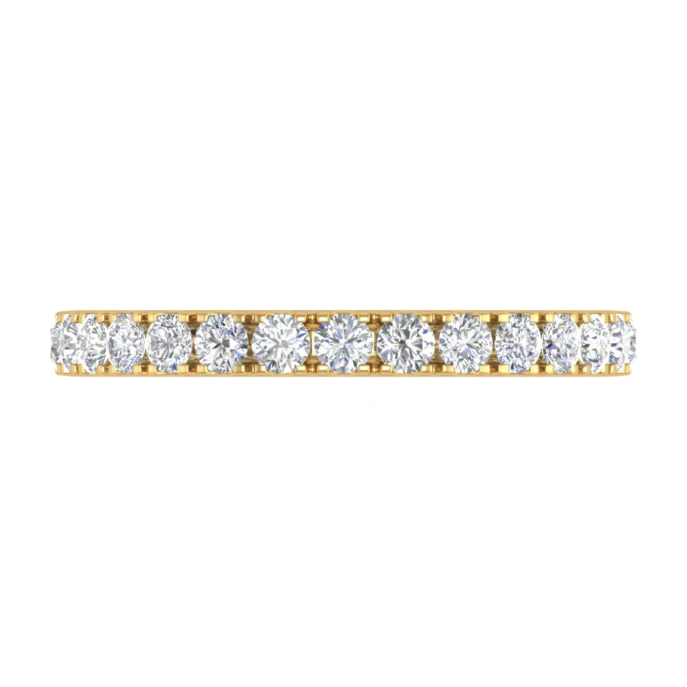 14K Yellow Gold Diamond Wedding Band Ring A755514