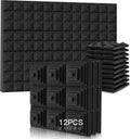 24 Pack Acoustic Foam Panels 2" x 12" x 12" L980815