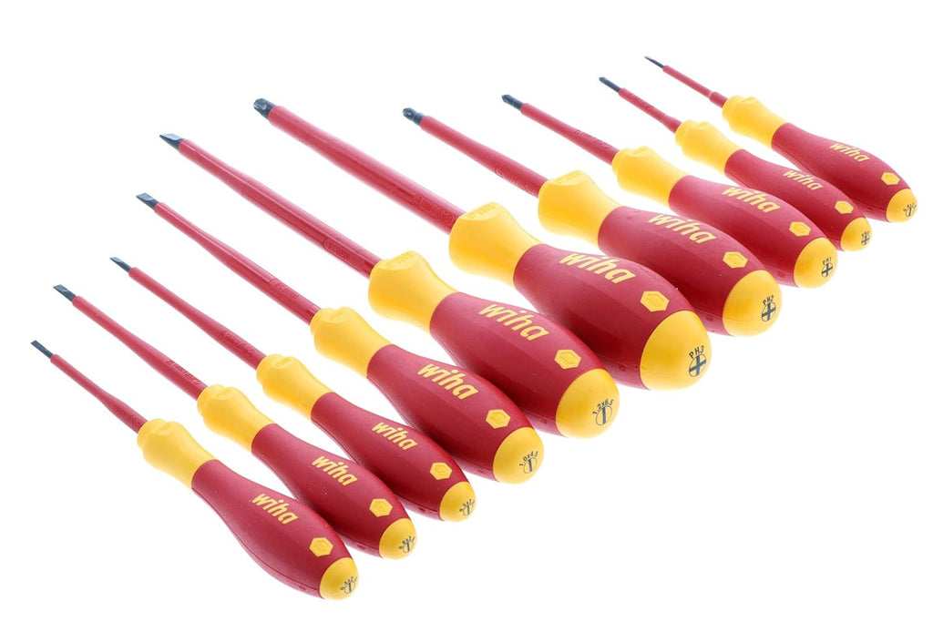 Slotted and Phillips Insulated Screwdriver Set, 1000 Volt, 10 Piece V6977