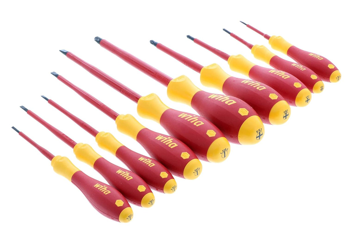 Slotted and Phillips Insulated Screwdriver Set, 1000 Volt, 10 Piece V6977