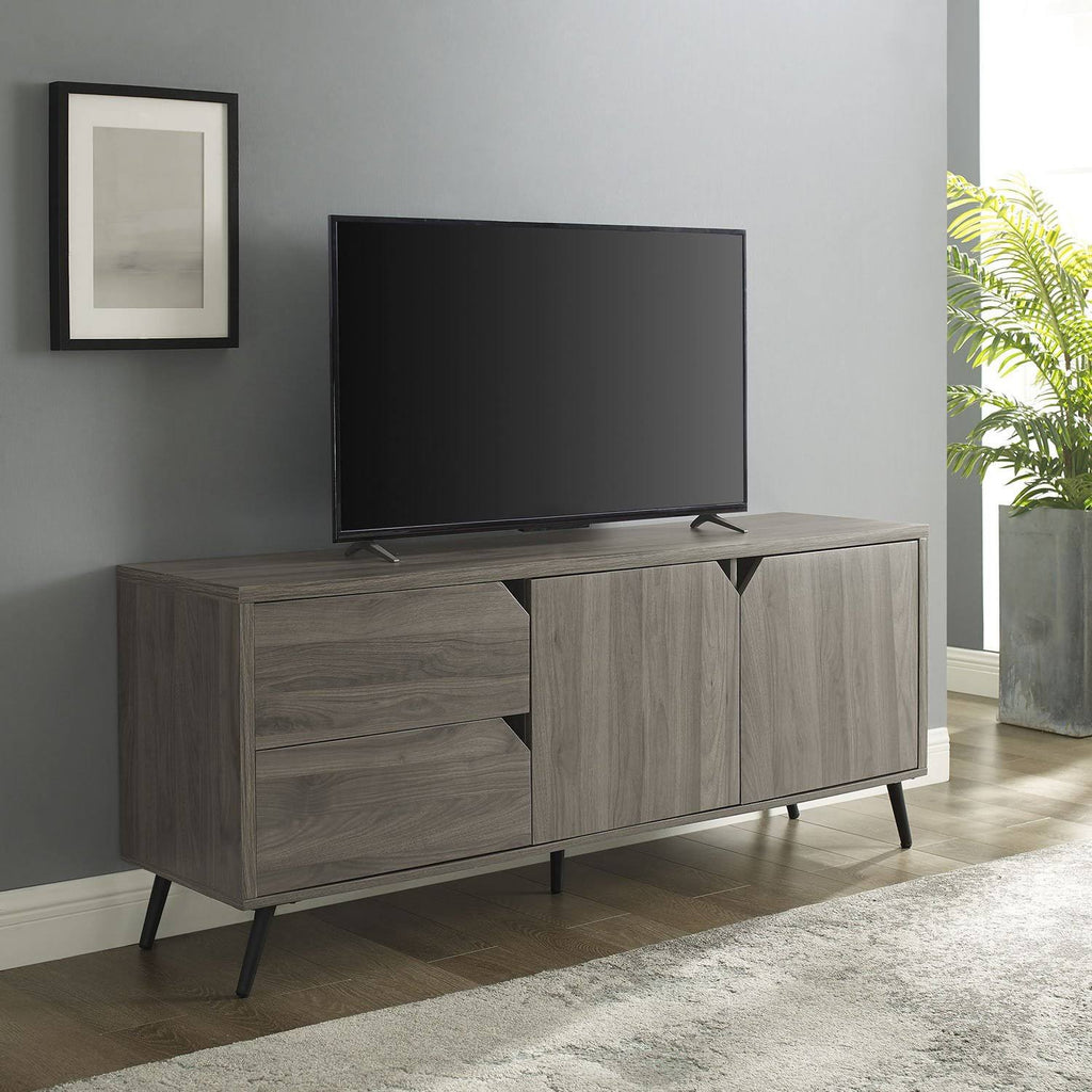 Mid-Century TV Console - Dark Walnut K569
