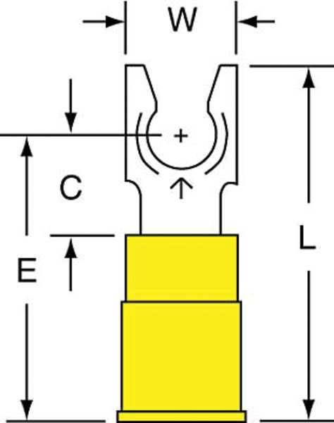 Nylon Locking Fork Terminal PK500 P874298