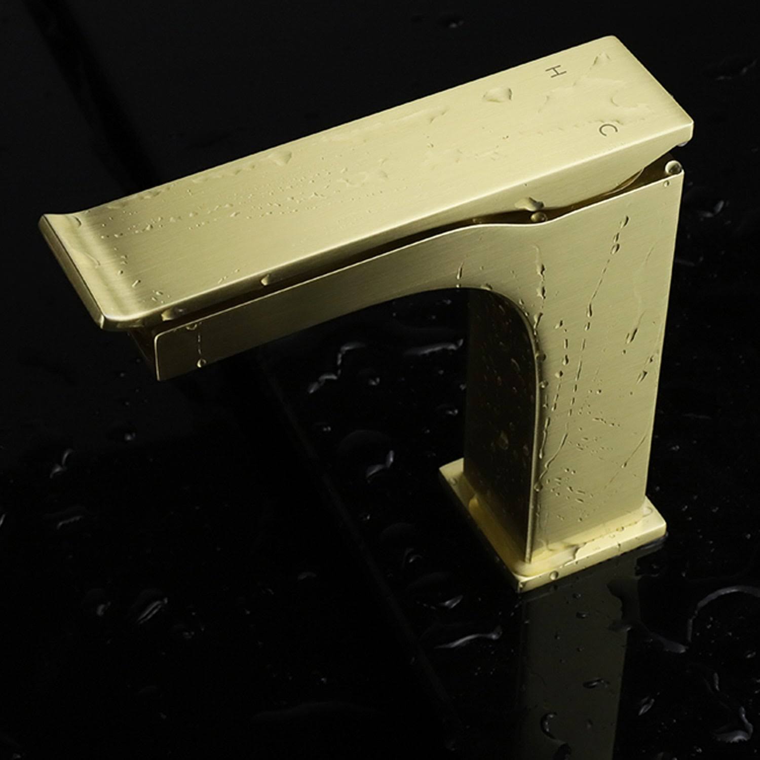 Satin Brass Single-Handle Bathroom Faucet N702