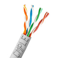 Plenum Cat5e Bulk Cable UTP 24AWG Bare Copper 1000ft Solid Gray C2912
