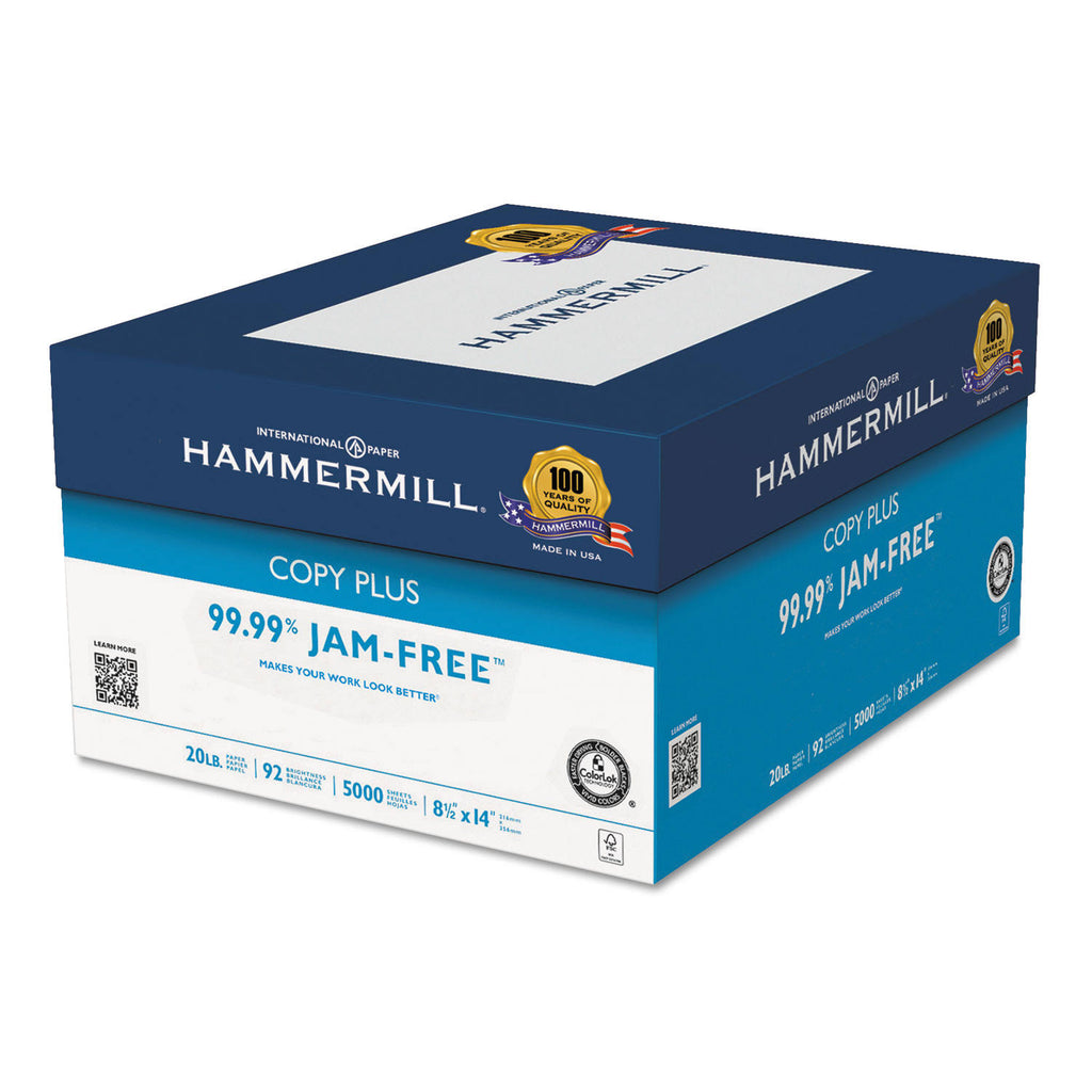 92 Bright 20lb 8.5 x 14 White 500 Sheets/Ream 10 Reams/Carton Print Paper J74383