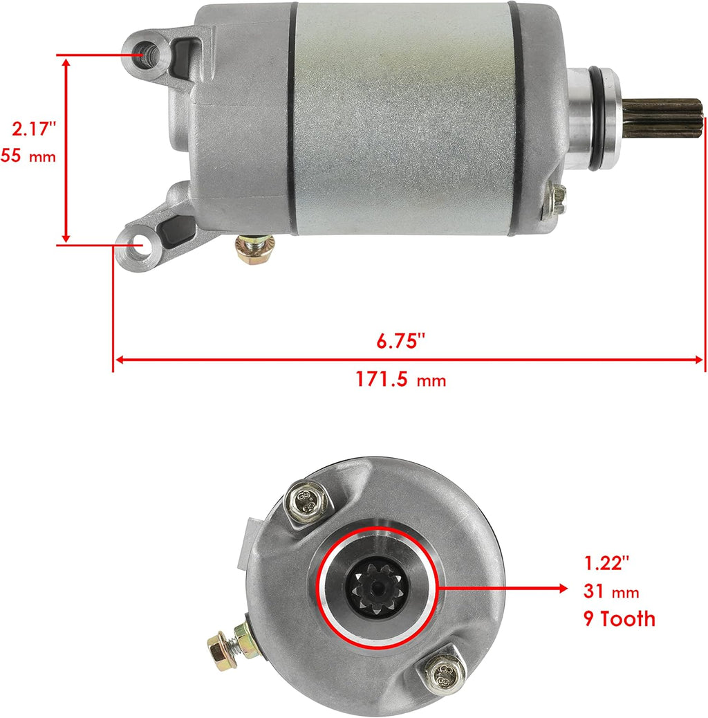 Starter Compatible with Polaris Ranger 570 Efi 2014 Pack of 2 B947