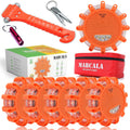 LED Road Flares 6-Pack with Batteries Installed and Carry-Case E33943