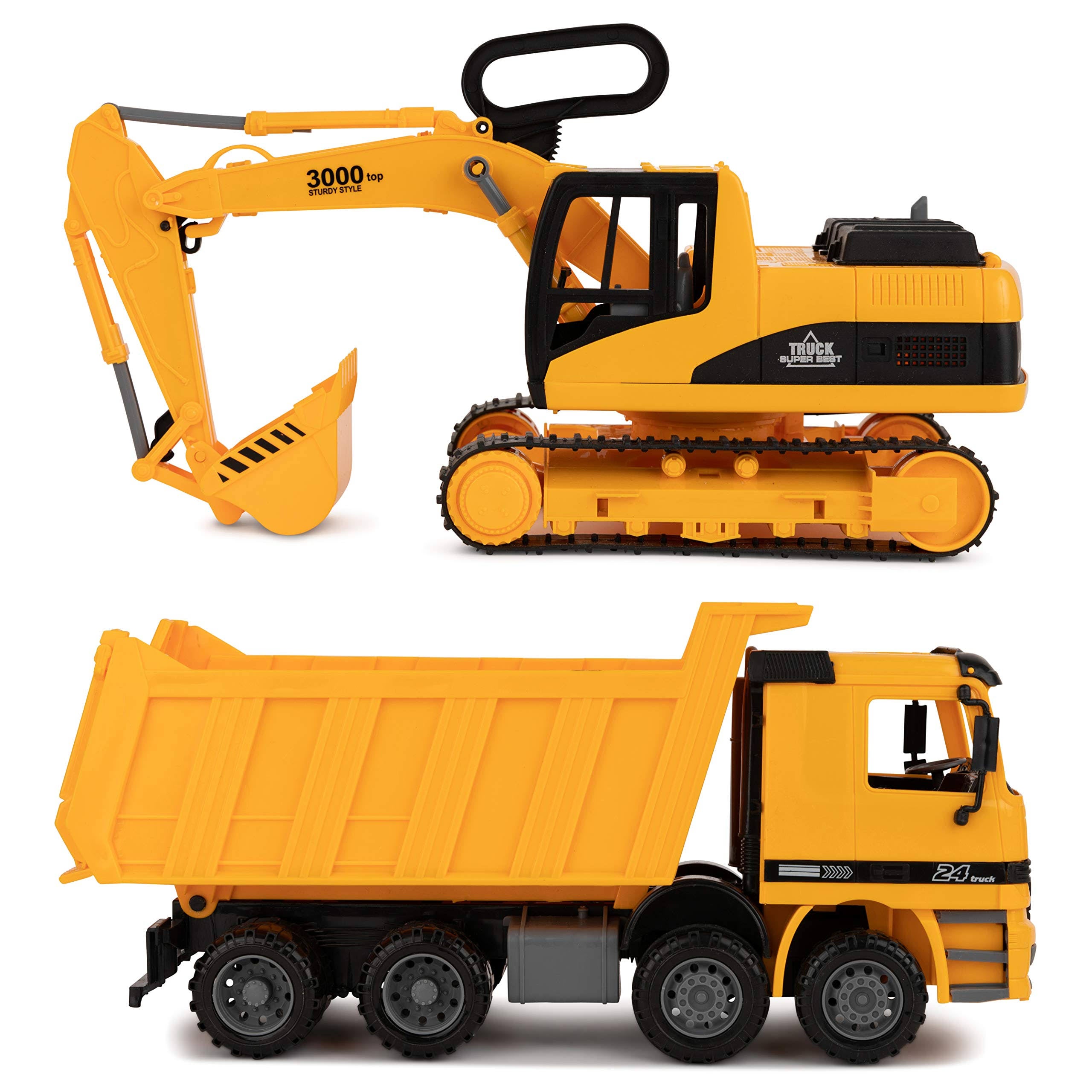 Excavator & Dump Truck Toy Set of 2 G660