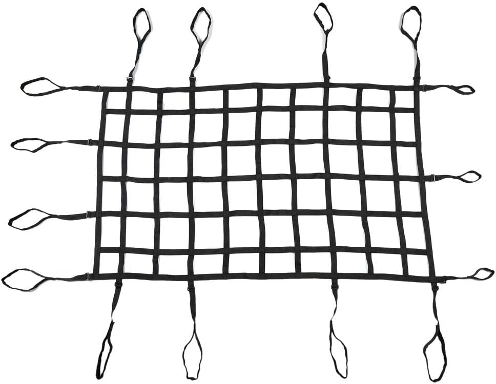 Mesh Cargo Top Net for Jeep Wrangler JK JKU 4 Door Black D3477