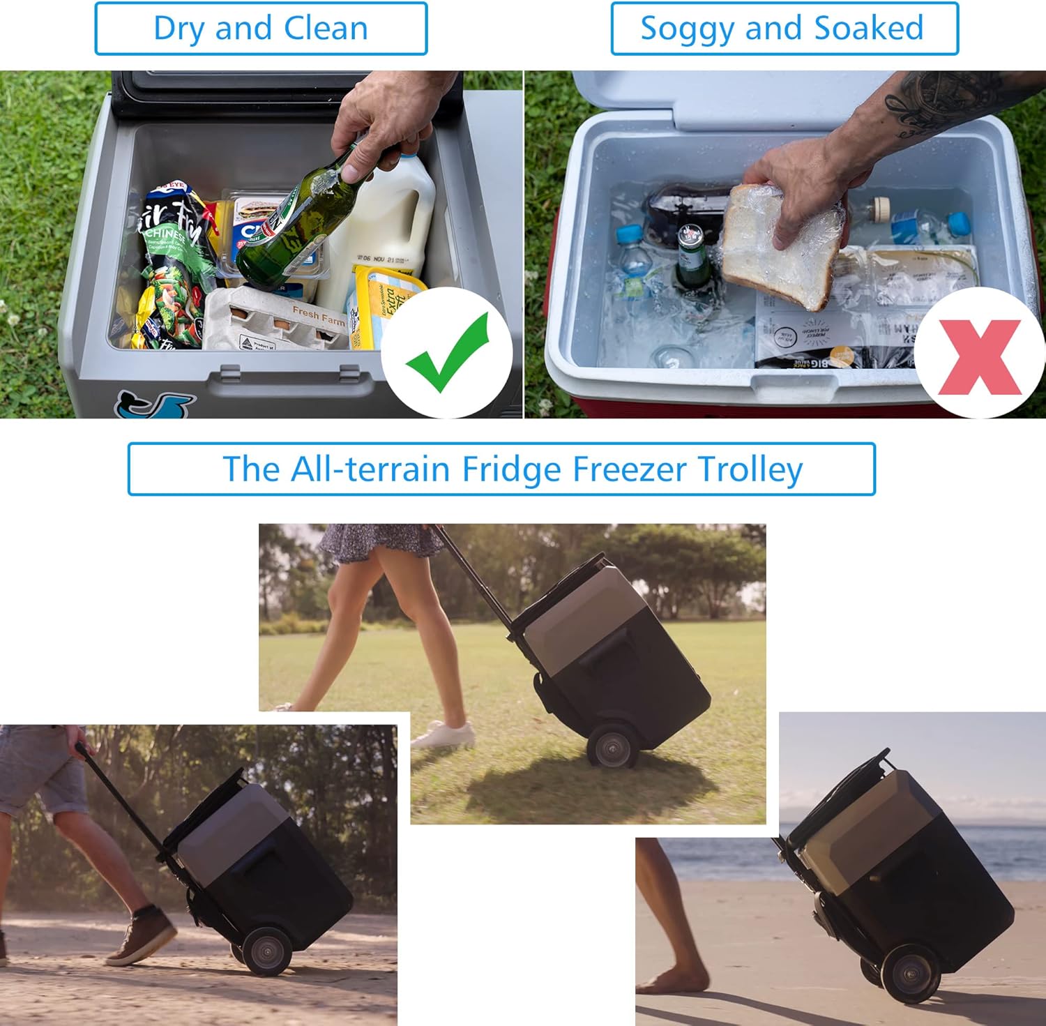 32 Quarts Portable Refrigerator with Rechargeable Battery H5404