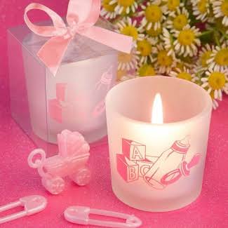 48 Baby Girl Themed Candle Favors L553047