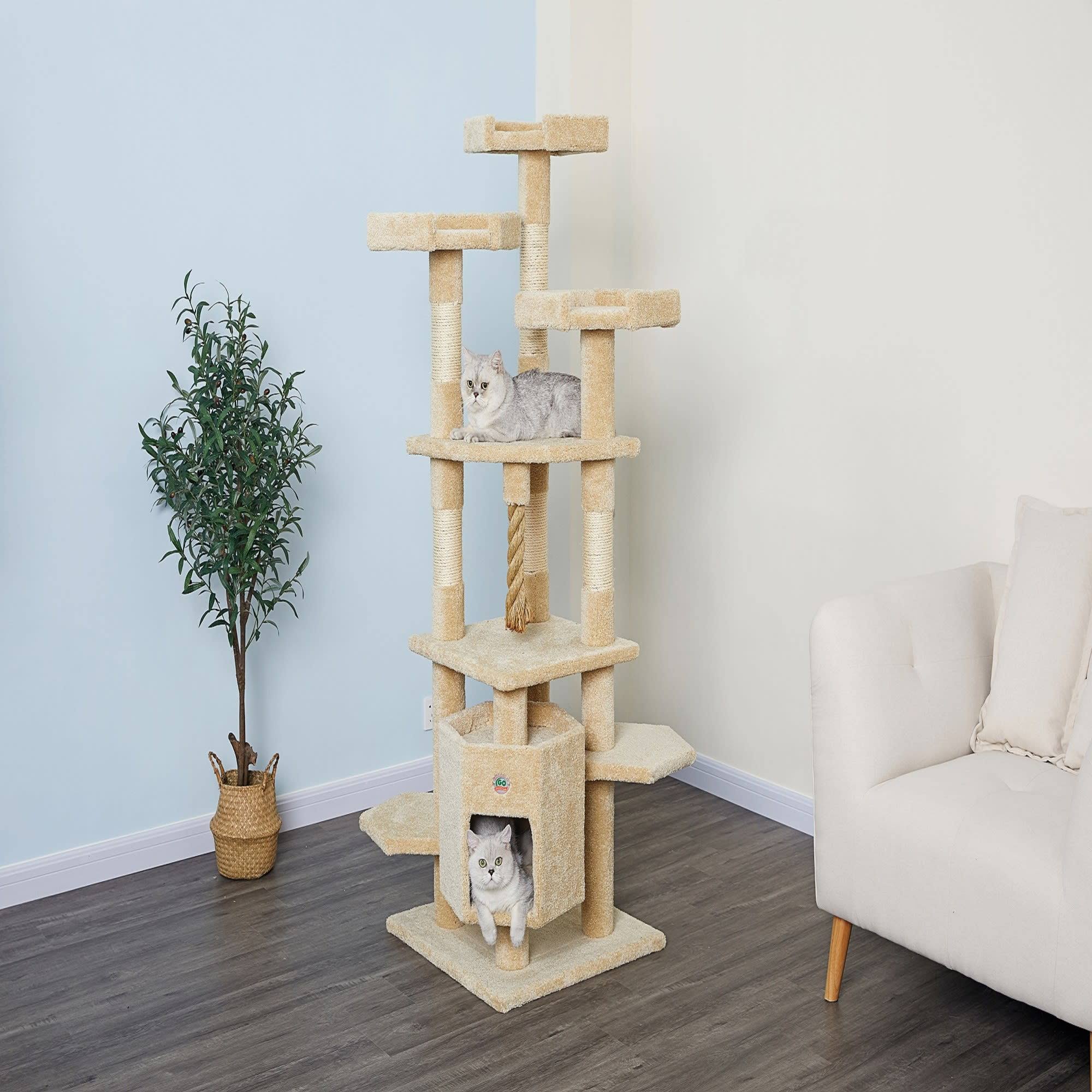 68 in. Carpeted Cat Tree O6363