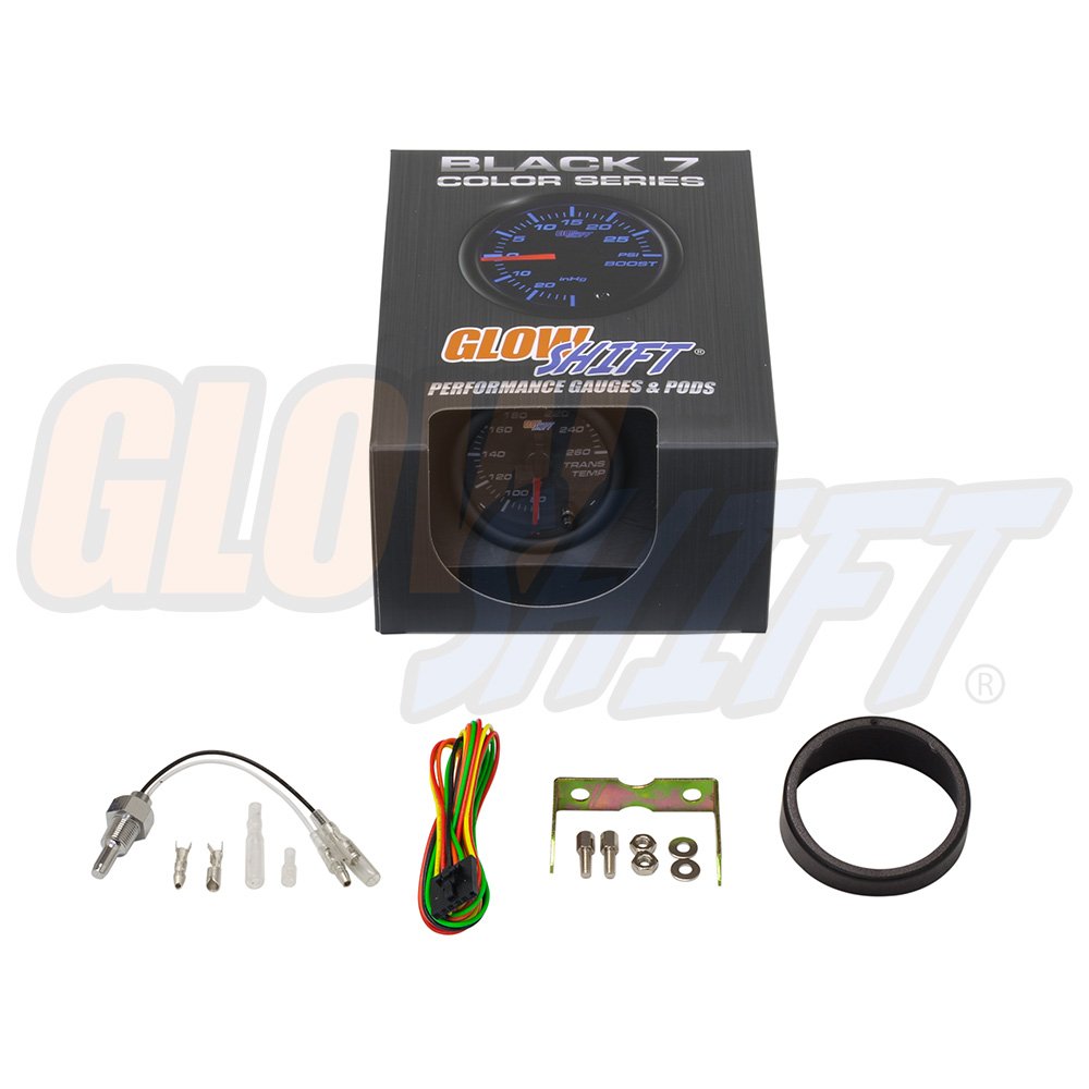 Black 7 Color 260 F Transmission Temperature Gauge Kit 2-1/16 52mm Y559404
