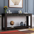 Black Grange Regency Console Table with 4-Drawer Q59372