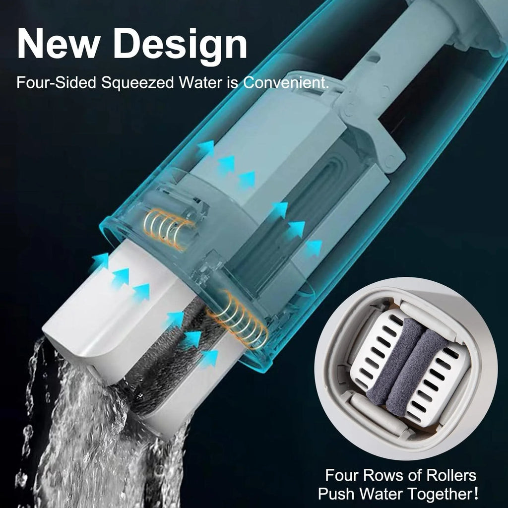 Self-Squeeze PVA Foam Sponge Mop with 2 Sponge Mop Head Replacement Z53562