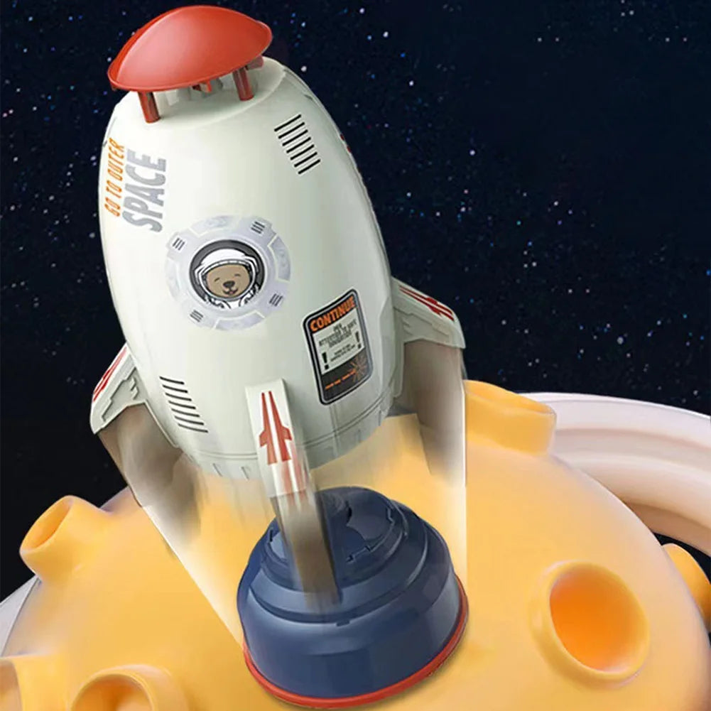 White Plastic Space Rocket Jet Sprinkler I29307