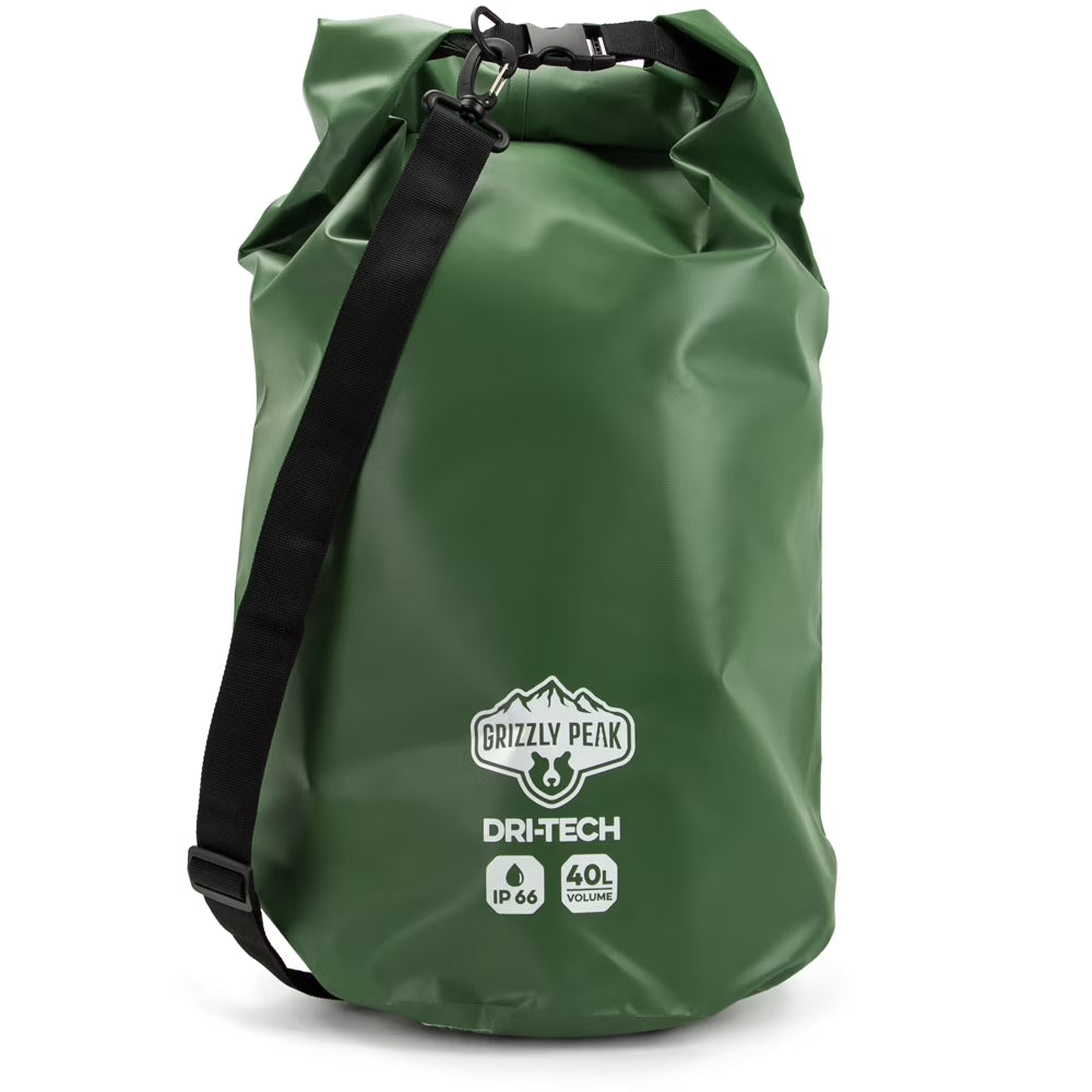 40L Waterproof Dry Bag Roll-Top Camping Sack with Carrying Straps Y91644