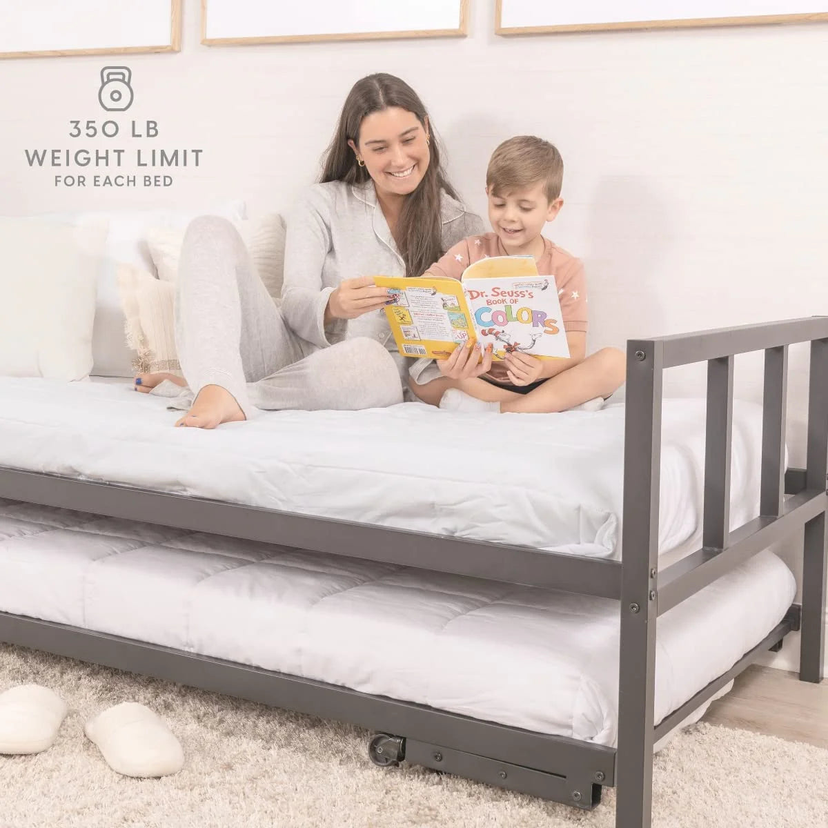 Black Metal Twin Daybed with Trundle D101905