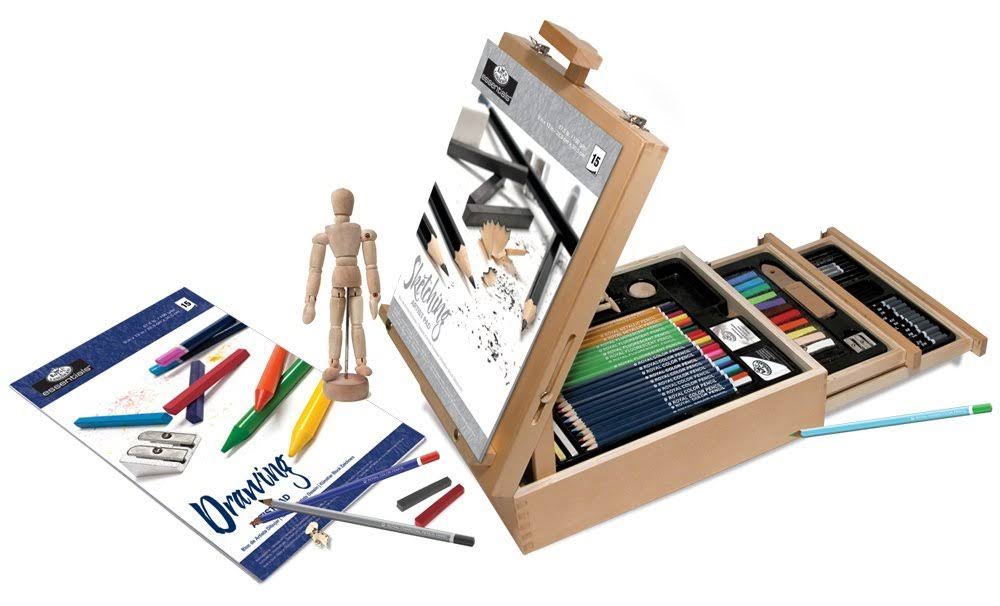 124-Piece Sketching and Drawing Easel Artist Set H275