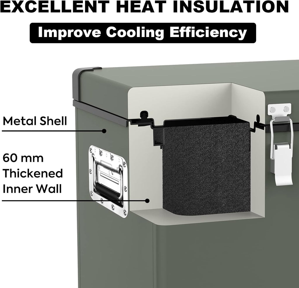 Portable Refrigerator with Compressor, 45 Liters, DC 12/24V, AC 110-240V T890532
