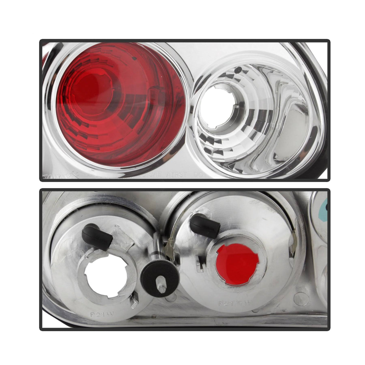 Euro Style Tail Lights Chrome B583586