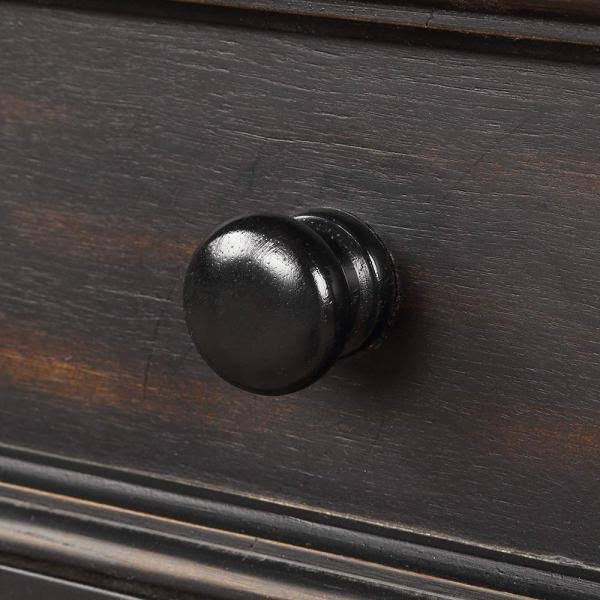 Black Grange Regency Console Table with 4-Drawer Q59372