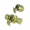 Polished Brass Keyed Entry and Single Cylinder Deadbolt 6 Way Latch (Case of 2) U47503