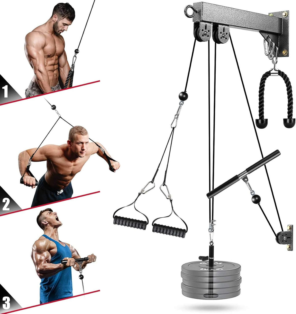 Cable Pulley System for Gym, LAT Pulldown, Triceps Extension, Biceps Curl M51844