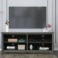 Grey Wooden TV Stand Media Console Storage Cabinet L730