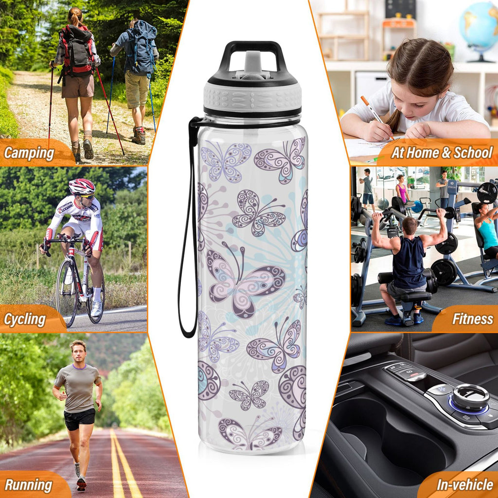 32oz Leakproof Tritan Sports Water Bottle with Straw E9871