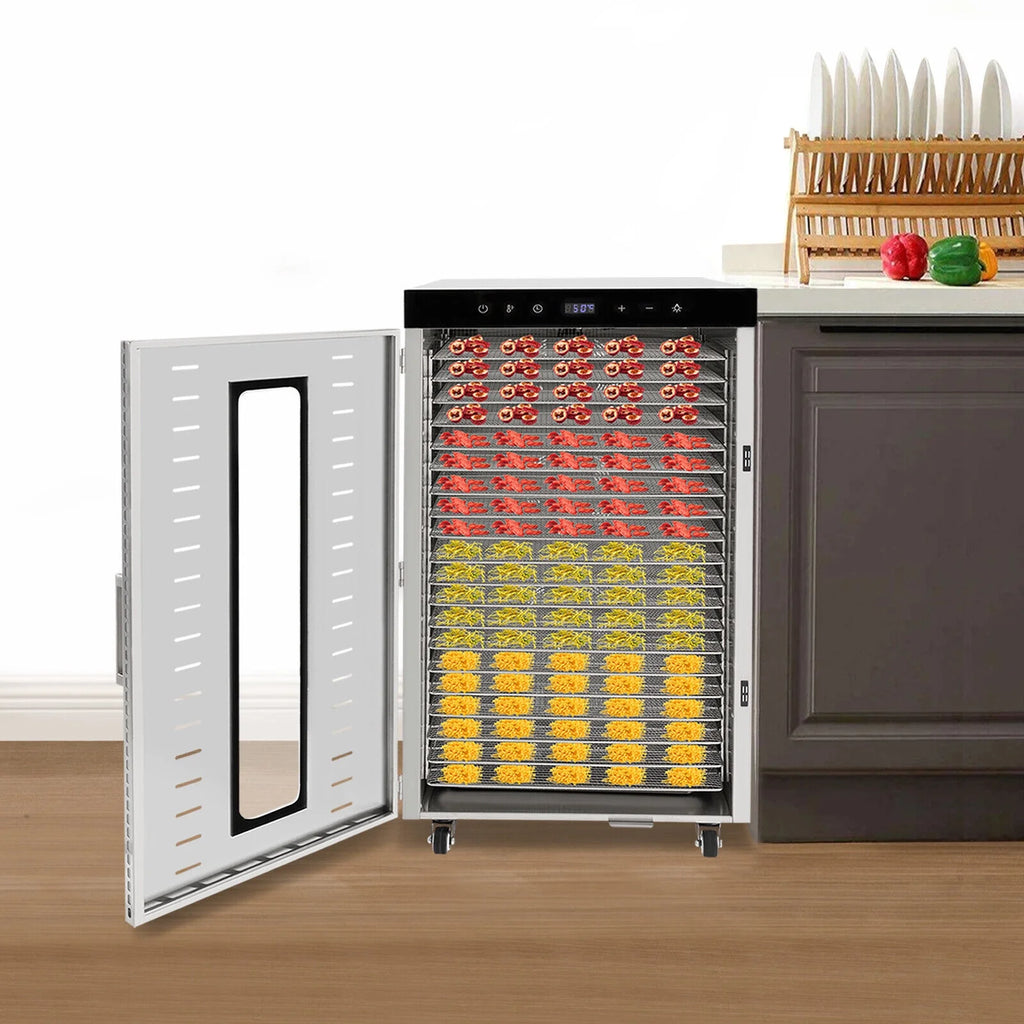 1700W Electric Food Dehydrator with Temperature Control 20 Stainless Steel Trays V663754