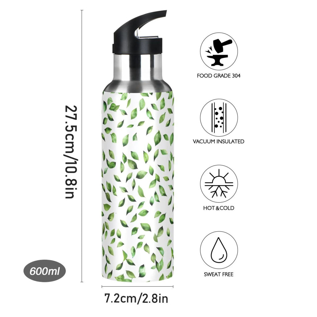 20 oz Kids Stainless Steel Insulated Water Bottle with Straw Lid I203