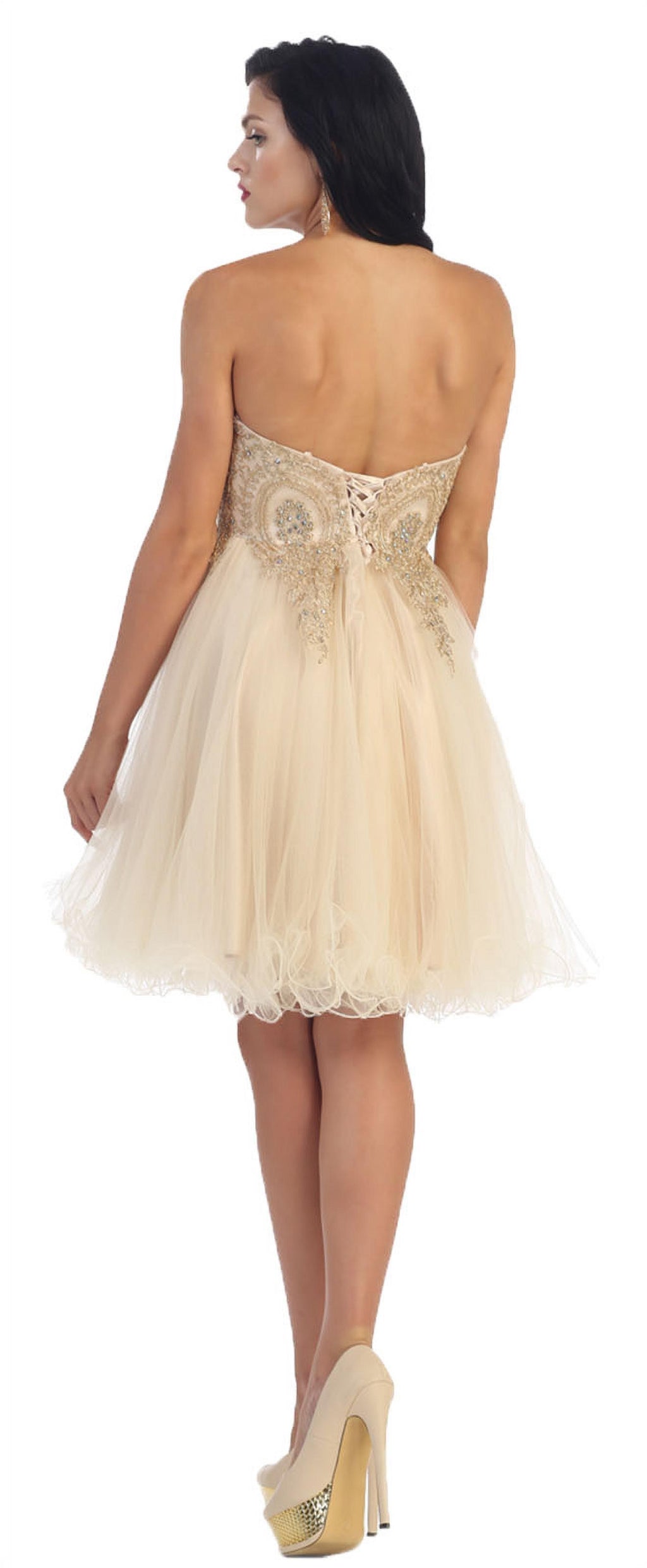 Corset Back Homecoming Dress T55119