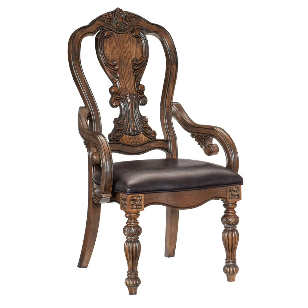 Rustic Brown Queen Anne Armchair N892112