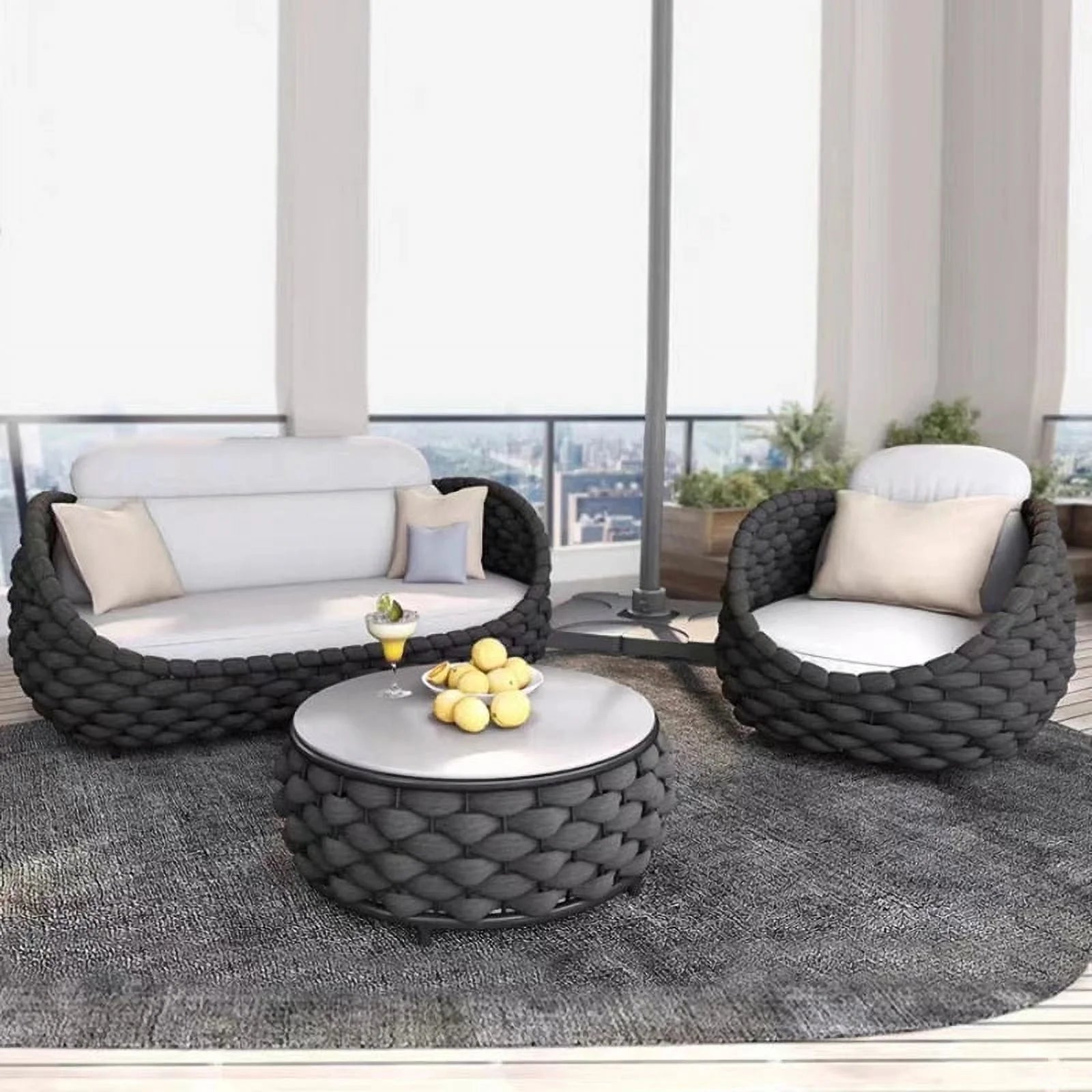 Rattan Woven Outdoor Sofa Coffee Table J999063