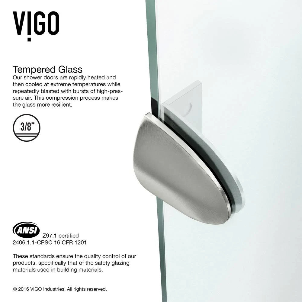 Frameless Neo-Angle Shower Enclosure with Base M159297