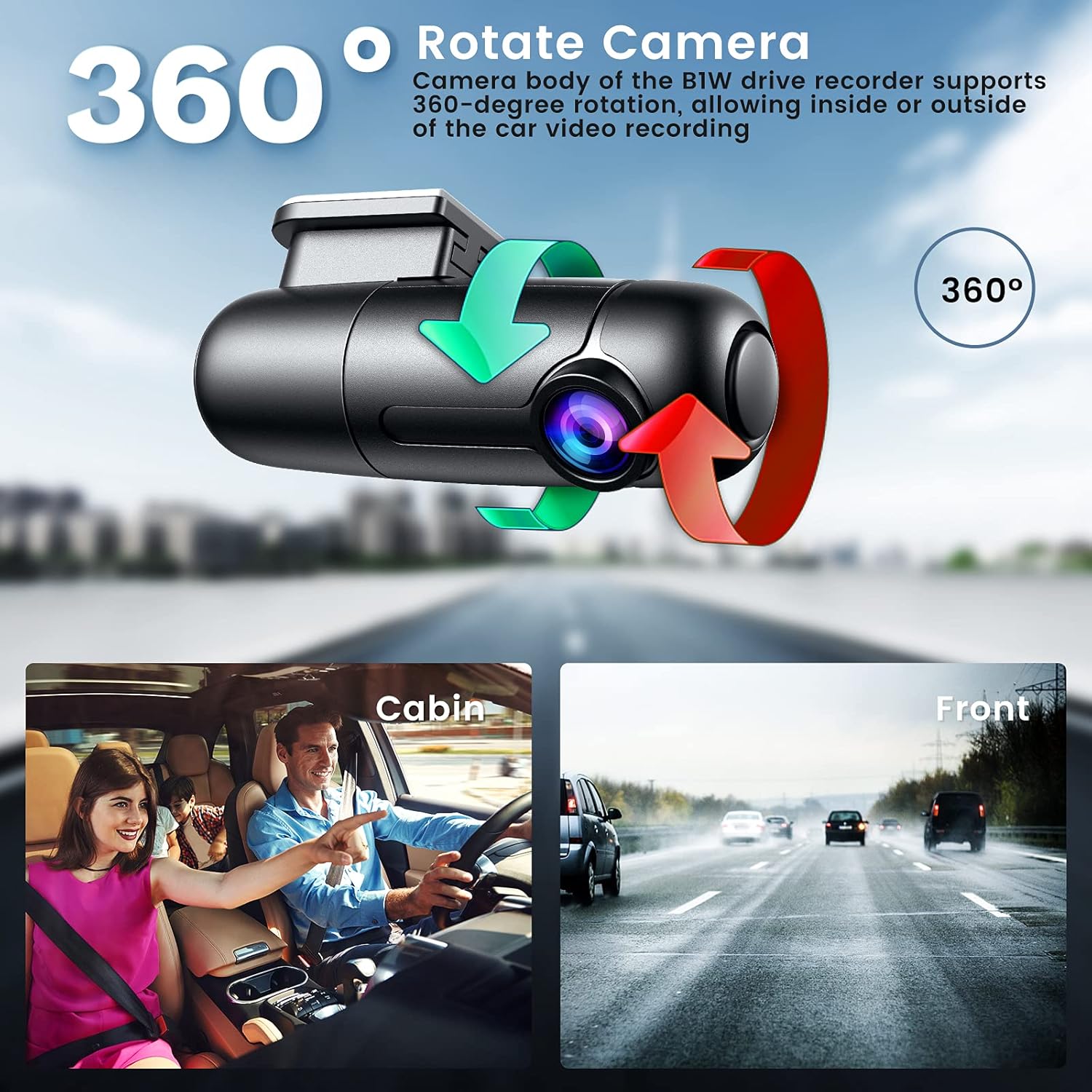 2 Pc Full HD 1080p Dash Cam with Super Capacitor V803367