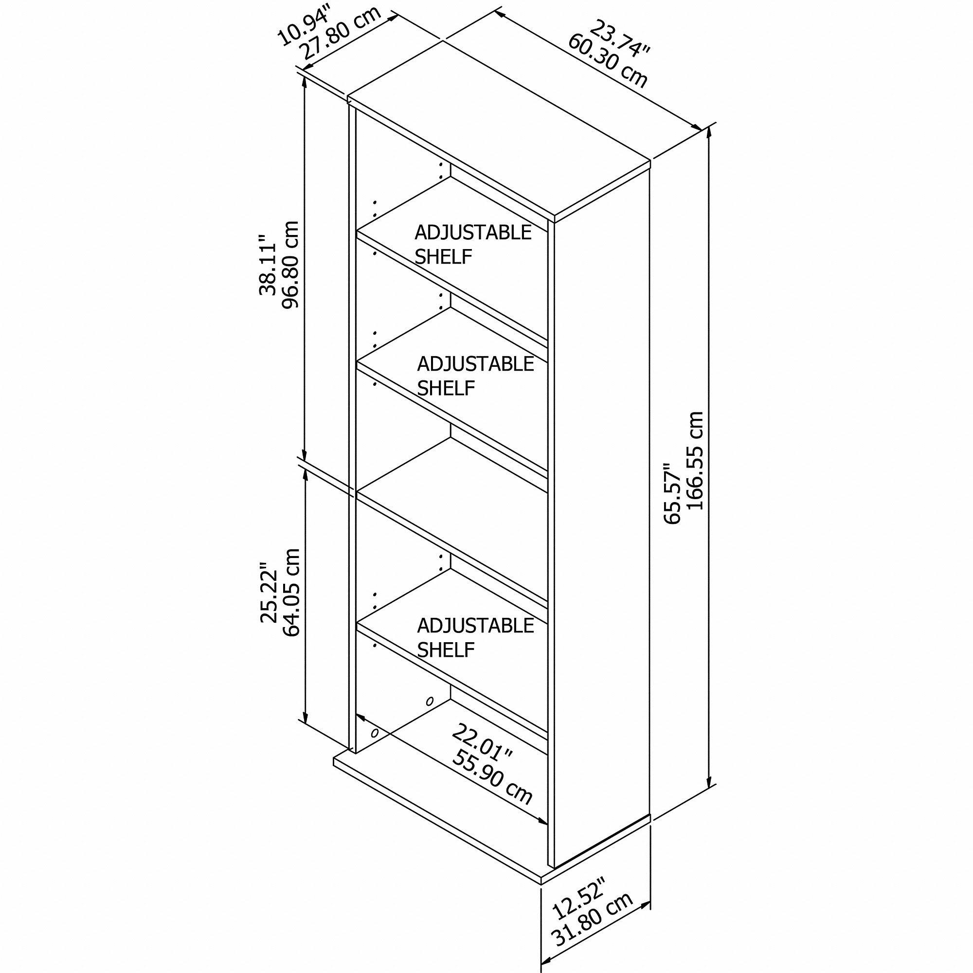 5 Shelf Bookcase in Autumn Cherry F9605
