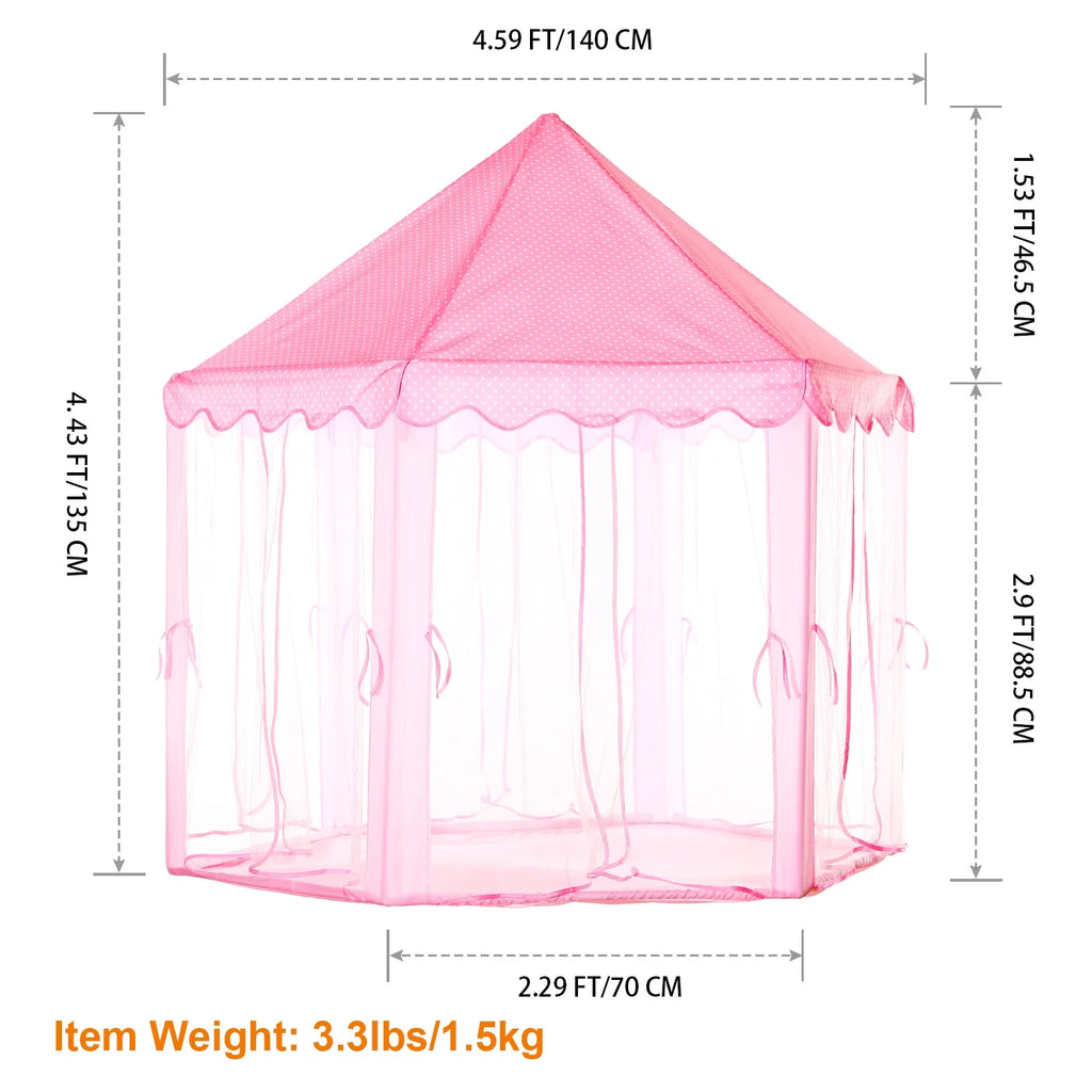 Princess Castle Tent Playhouse with Carry Case P5723