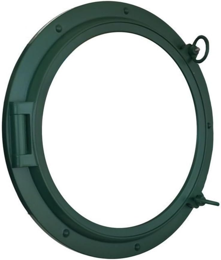 Seaworn Green Ship Porthole Window 24 J234