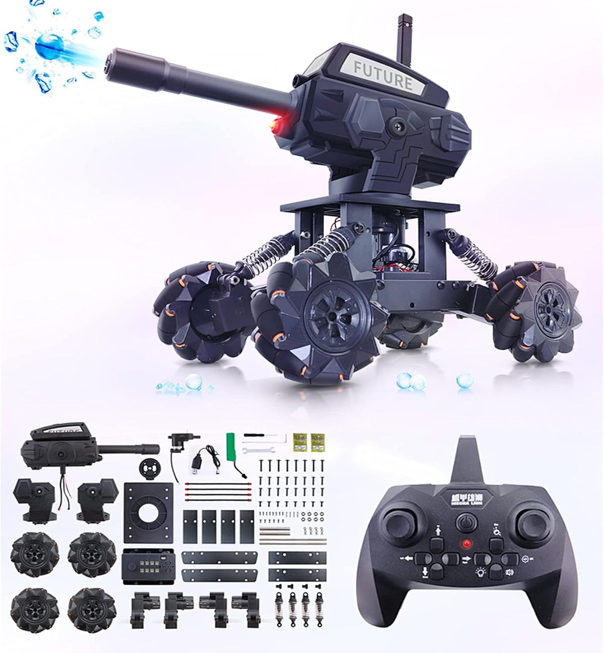 3-in-1 Remote Control Car Robot Kits with 10 mph and 360 Degree Drifting Y43812