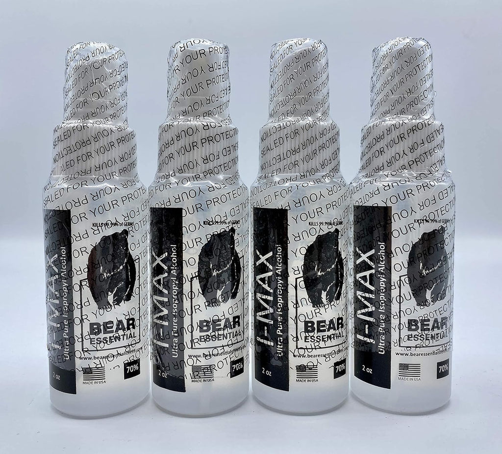 4 Gallons USP Grade Isopropyl Alcohol 70% with Four 2 OZ Spray Bottles J623