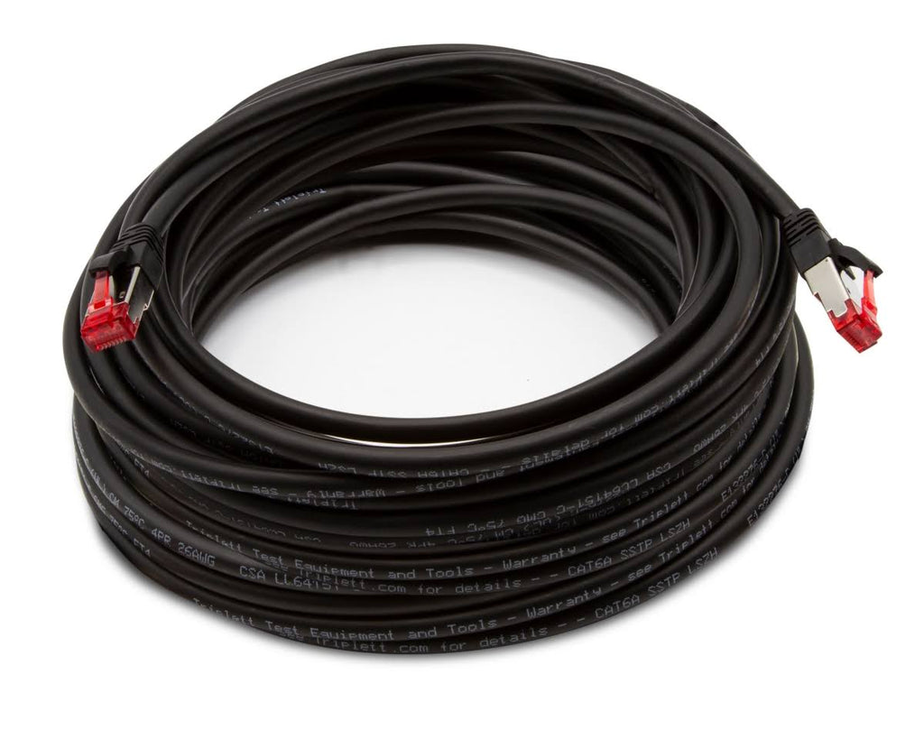 100 ft. Cat 6A SSTP 26 AWG Patch Cable Black I270747
