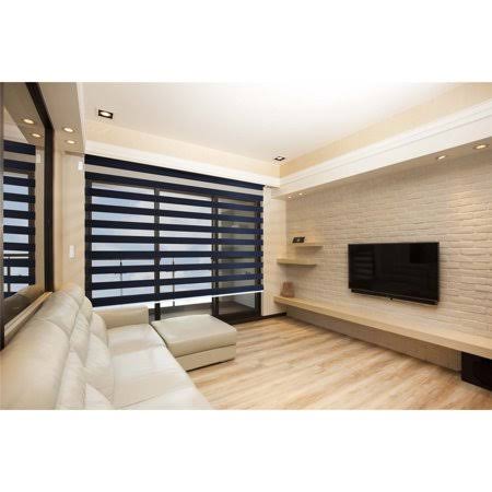 Gray Motorized Roller Window Shades X3586