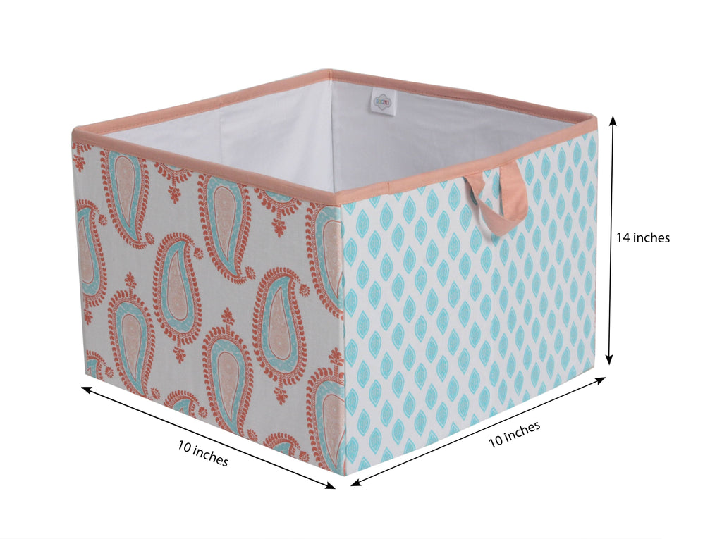 Paisley Kids Storage Laundary Hamper with Wooden Frame and Mesh Liner S67204
