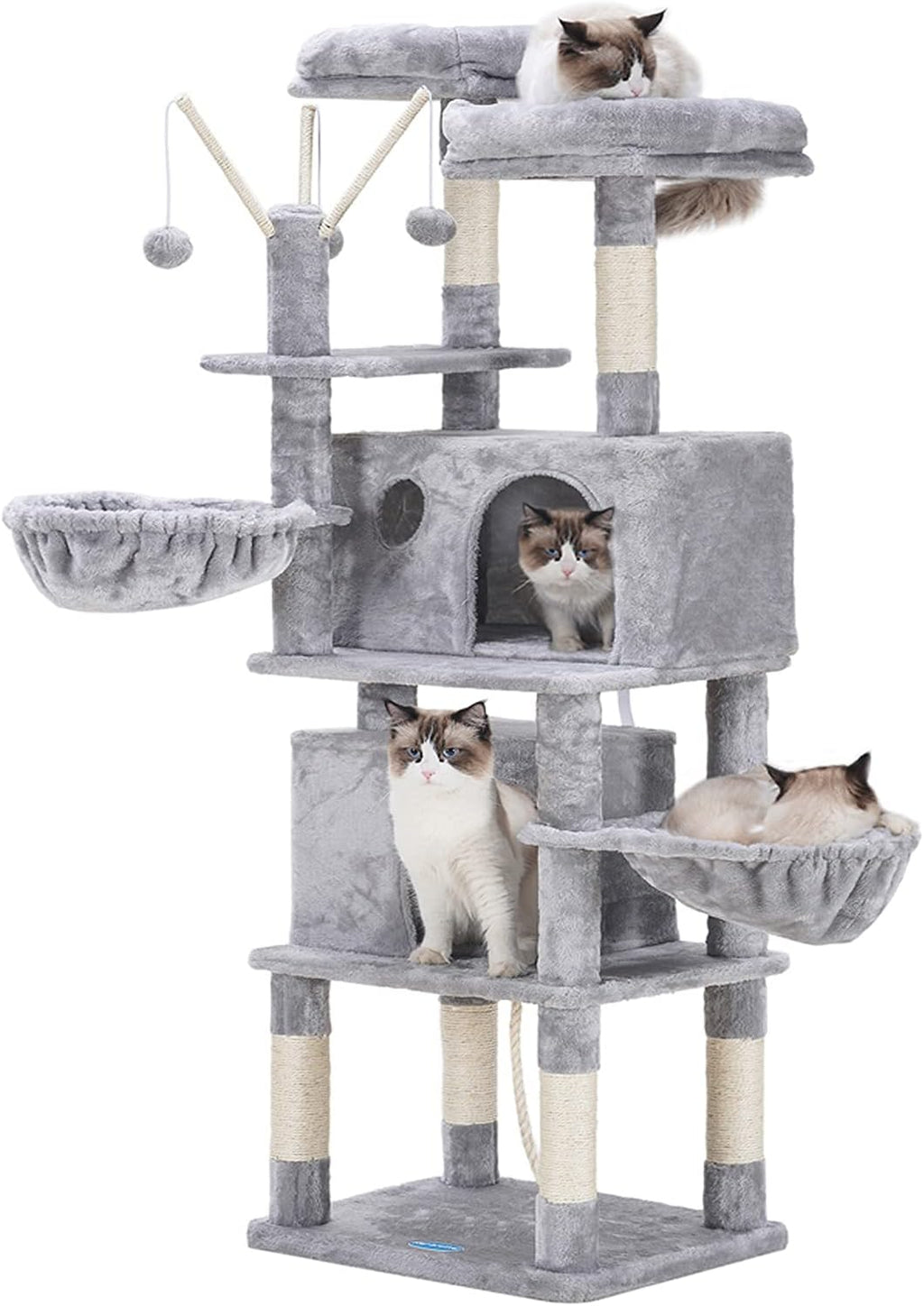 Light Grey Cat Tree with Scratching Posts G5999