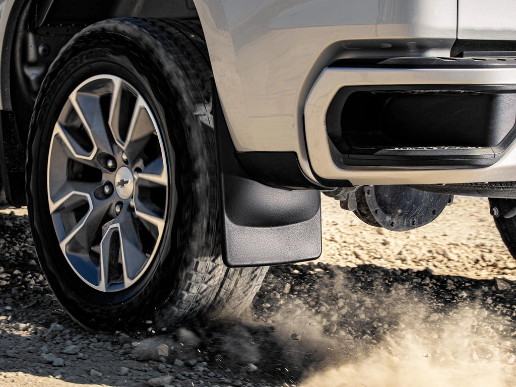 Black Splash Guard MudFlaps for 2007-2012 GMC Acadia, Front & Rear Set P66210