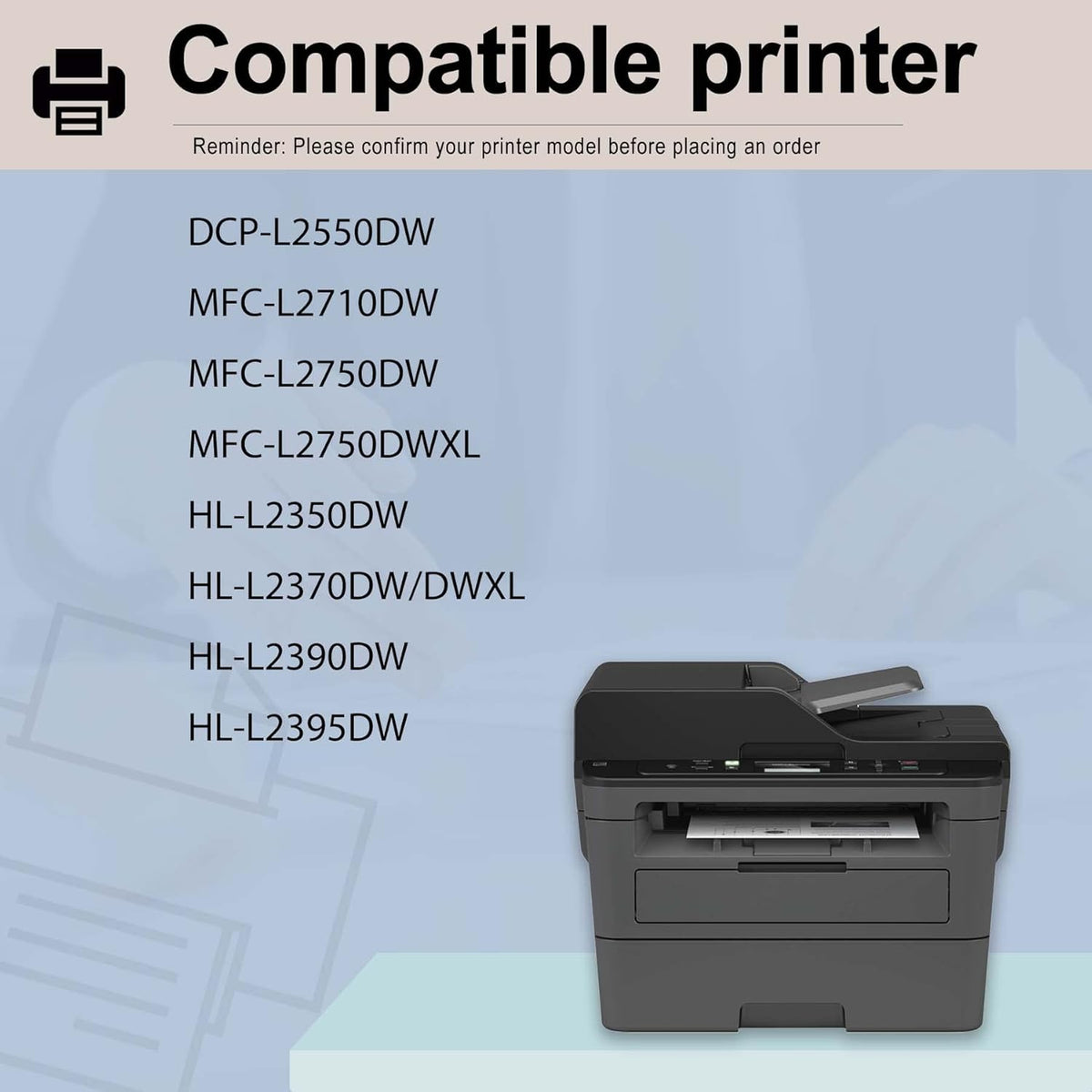 2 Pack Black TN770 Toner Cartridge for Brother Printers M826193
