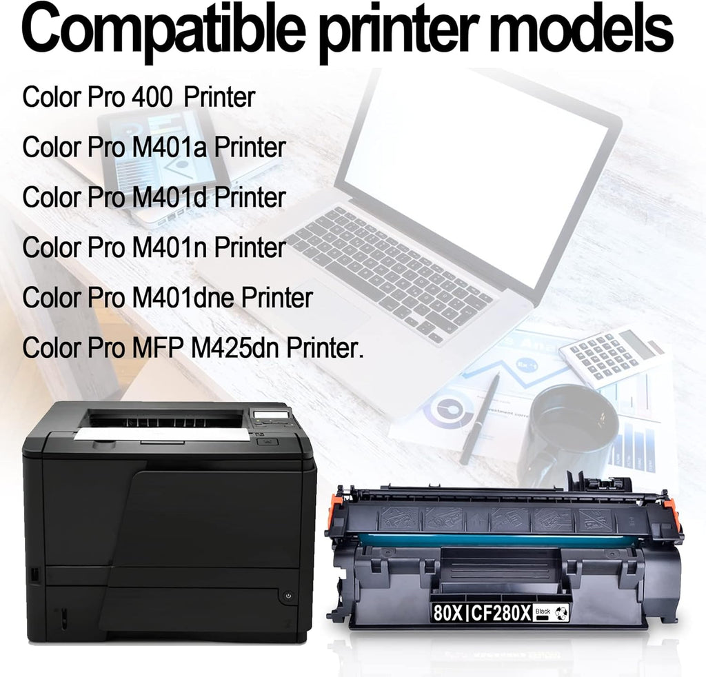 Black Toner Cartridge 80X CF280X 1 Pack Y36764