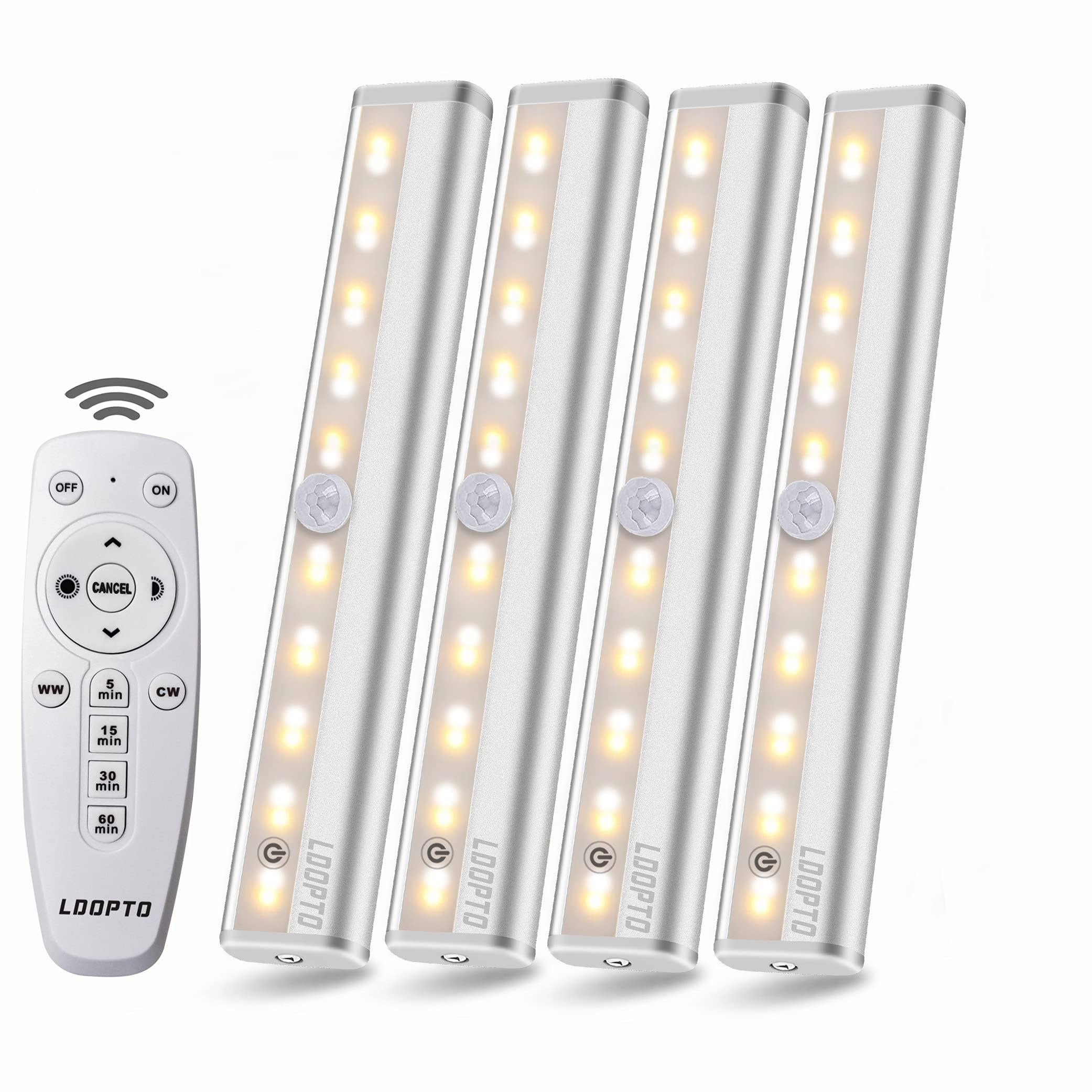 Dimmable 10-LED Wireless Under Counter Light 4Pack B700